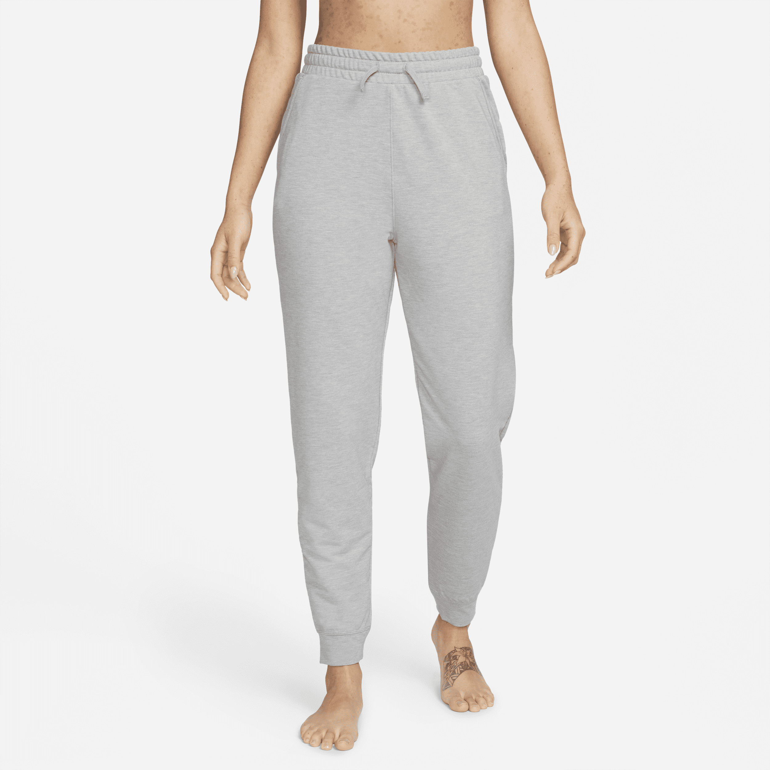 Women's Nike Yoga Dri-FIT Womens 7/8 Fleece Jogger Pants in Grey, Size: XL | DM7037-073 | Nike (US)