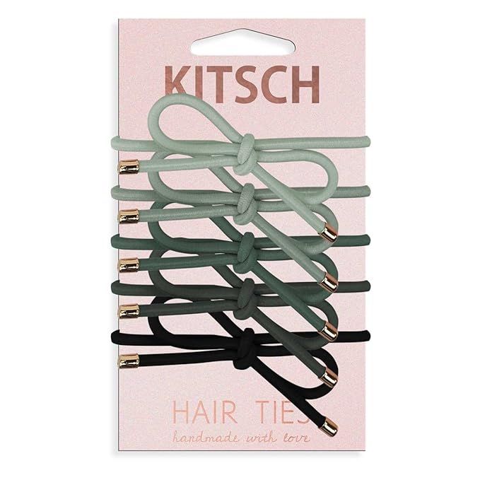Kitsch 5 Piece Premium Knotted Hair Ties Set, Fashion Ponytail Holders for Women, Hair Ties for W... | Amazon (US)