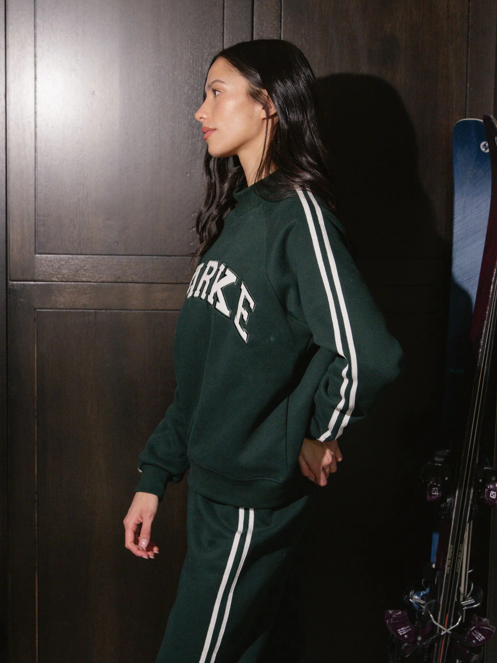 Sport Stripe Mockneck - Forest | Parke