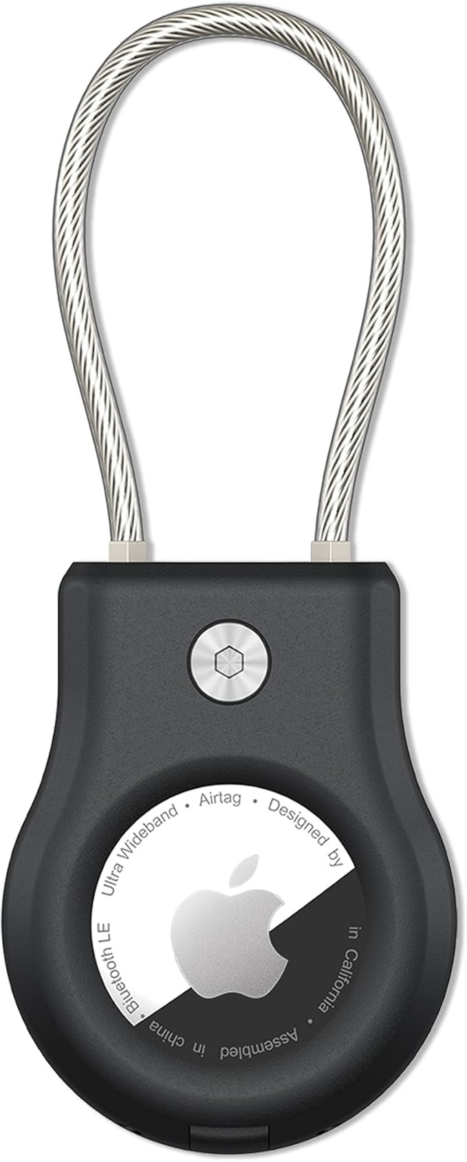 Airtag Keychain Holder with Wire Cable, Secure Lock Airtag Holder,360°Protective Air Tag Case Ho... | Amazon (US)