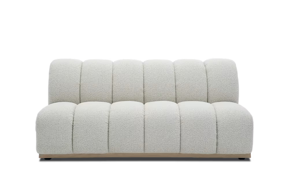 Marlow Performance Bouclé Armless 2 Seater Sofa | Castlery US | Castlery US