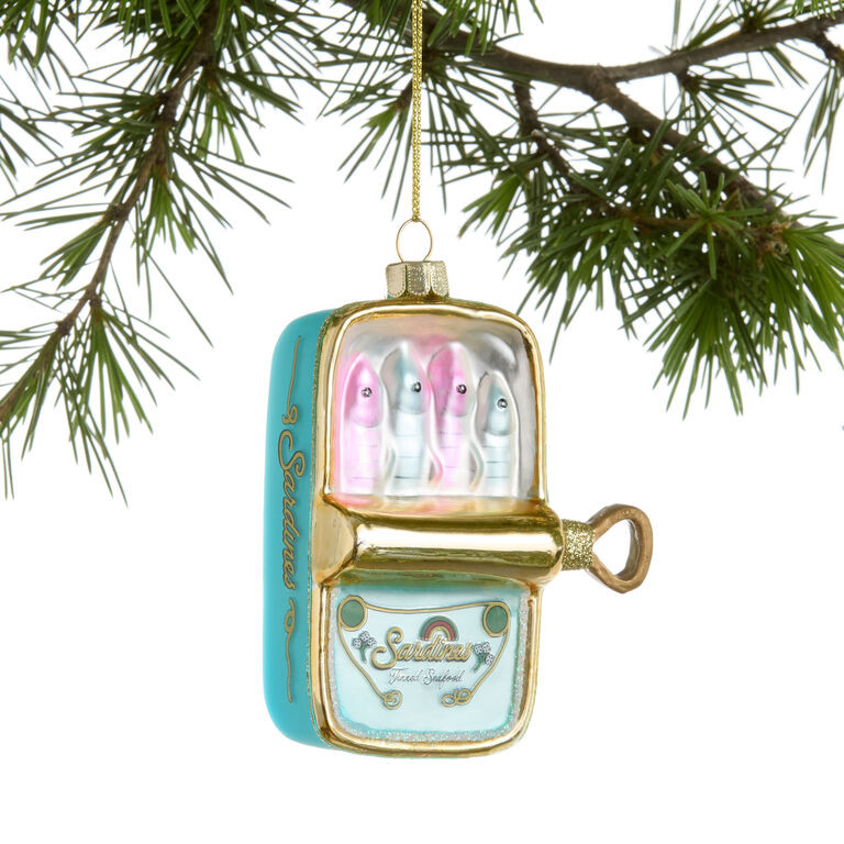 Glass Sardine Can Ornament | World Market