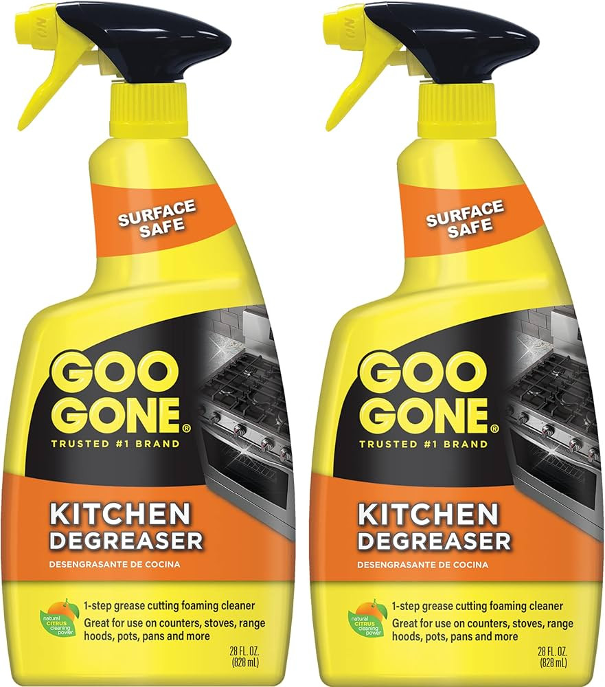 Goo Gone Foaming Kitchen Degreaser- Removes Baked-On Food, Grease, Splatter and Grime, 2 PACK 28 ... | Amazon (US)