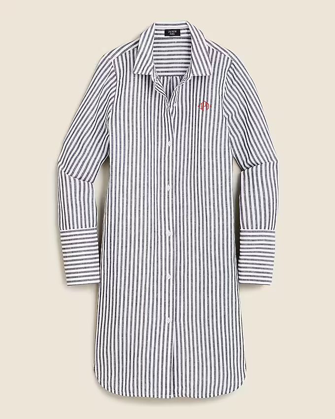 Linen-cotton beach shirt in stripe | J.Crew US