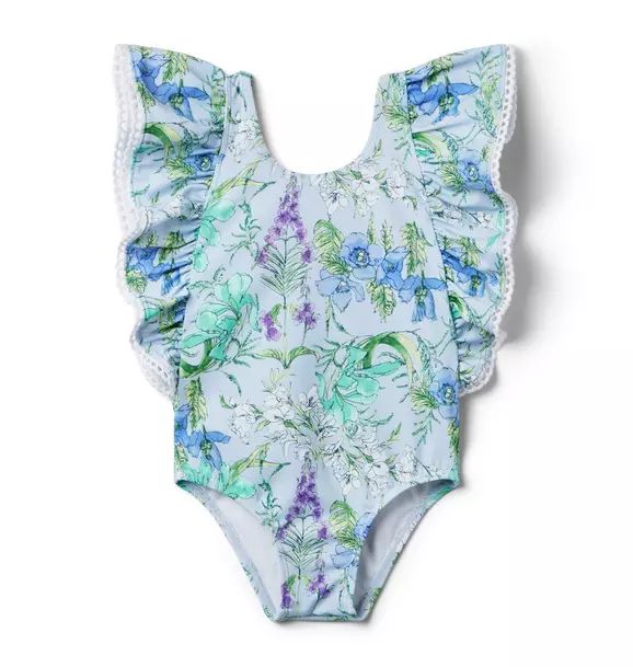 Recycled Floral Ruffle Swimsuit | Janie and Jack