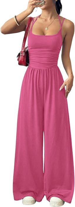 One Piece Outfit, Airport Travel Outfit Women, Travel Outfits for Women, Summer Jumpsuit | Amazon (US)