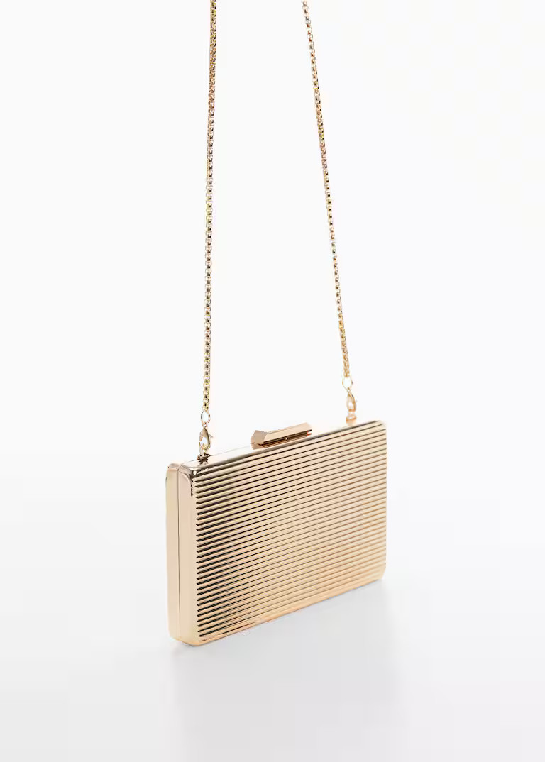 Metallic clutch bag -  Women | Mango United Kingdom | MANGO (UK)