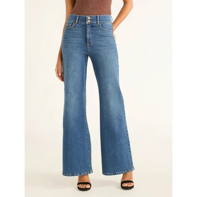 Sofia Jeans Women's and Women's Plus Margot Wide Leg High Rise Jeans, Sizes 0-28W | Walmart (US)