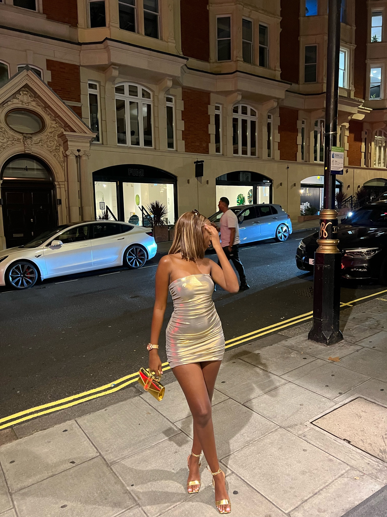 Summer evening dress with a perfect gold glow. Gold mini dress outfit match with my glow heels and gold bag. Metapic gold bandeau dress  

#LTKFind #LTKstyletip #LTKU