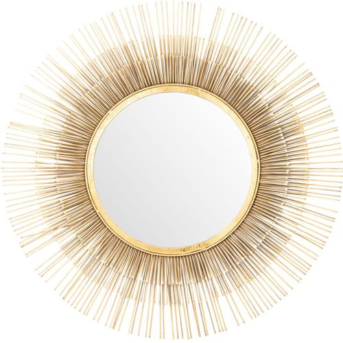 Faith Sunburst Round Wall Mirror, Gold | One Kings Lane
