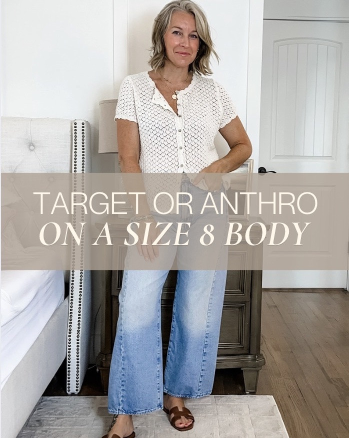 Amazing finds!! Perfect for transitioning into the Fall! 
Mediums sweater, white Henley sweatshirt, white tee & tube top. 
Large in short sleeve button sweater. 
Smalls in everything else. 
Jeans are NOT target. I sized up to a 30.
@Target @Steve Madden US

#LTKootd #LTKPetite #LTKMidsize
