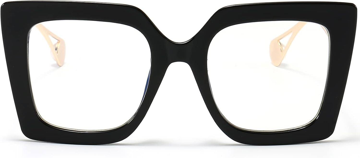 AIEYEZO Oversized Blue Light Glasses for Women, Anti Fatigue Prevent Headache Computer Eyeglasses | Amazon (US)