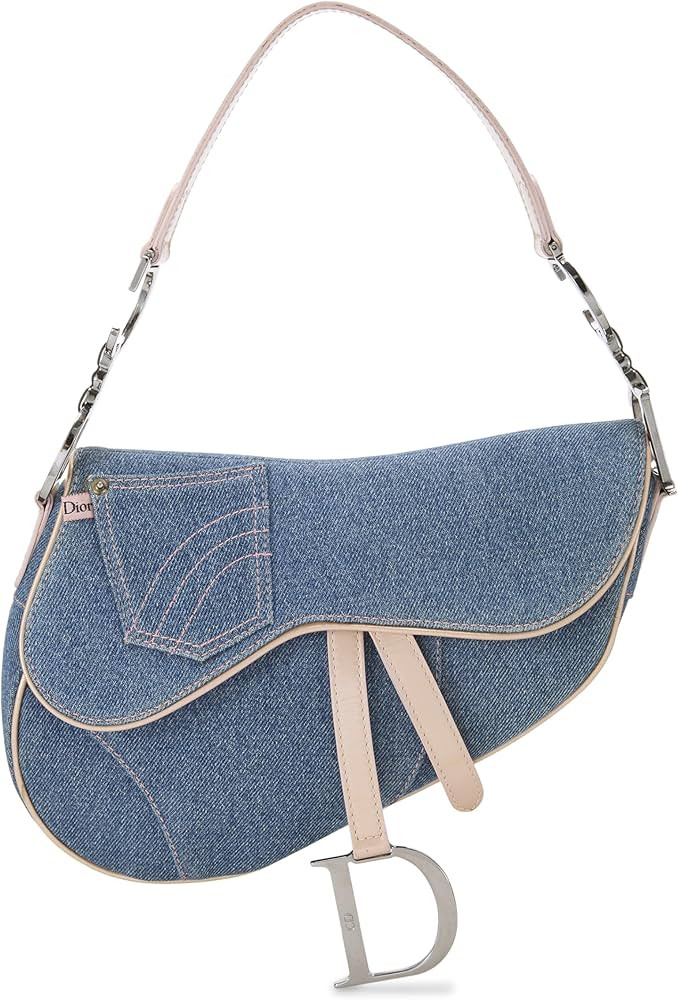 Amazon.com: Christian Dior, Pre-loved Blue Denim Saddle Bag, Blue : Amazon Luxury | Amazon (US)