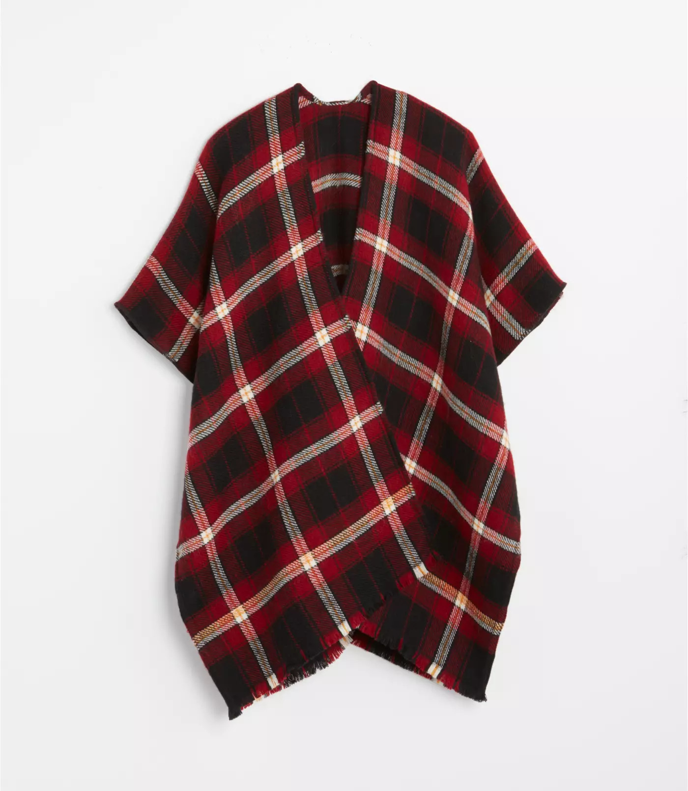 Plaid Poncho | LOFT