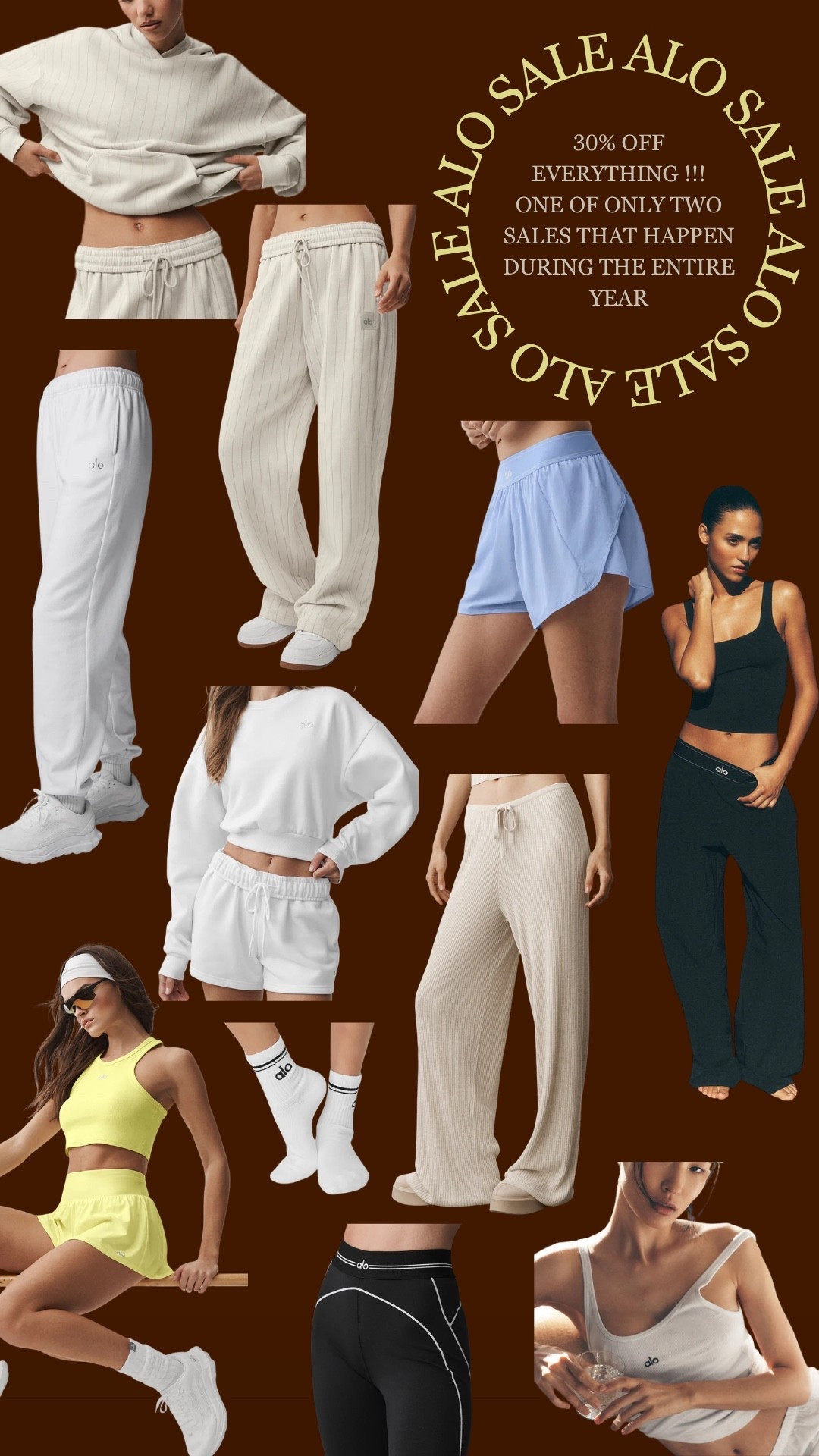 30% + OFF EVERYTHING ALO !!! One of only two sales that happen a year💘