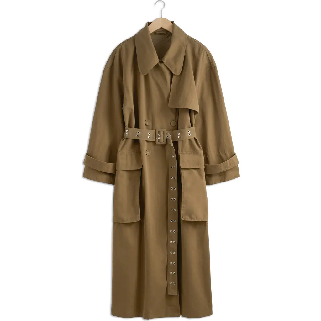 & Other Stories Trench Coat in Beige Dark at Nordstrom, Size Medium | Nordstrom