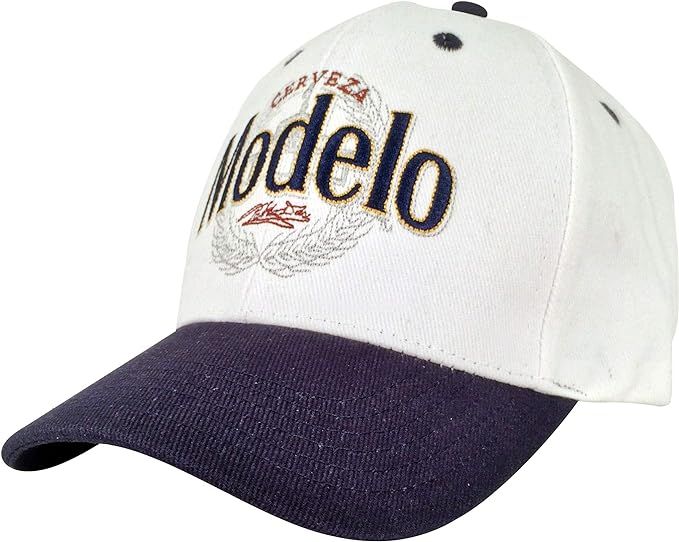 Tee Luv Cerveza Modelo Beer Hat (White and Navy) | Amazon (US)