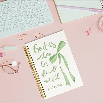 JKMBN Sage Green Christian Bible Journaling Notebooks, Coquette Bows Spiral Notebook Journal, Chr... | Amazon (US)
