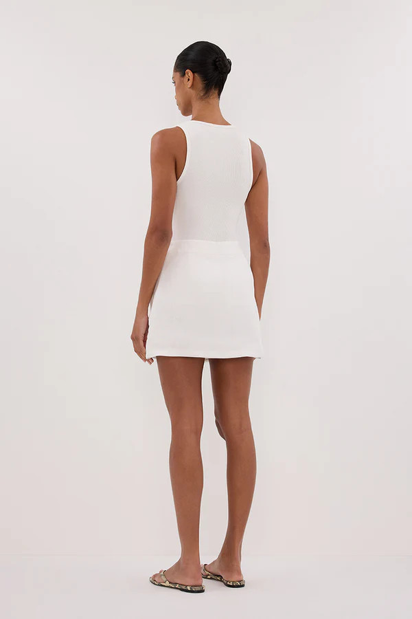 EVA OFF WHITE LINEN SKORT | DISSH