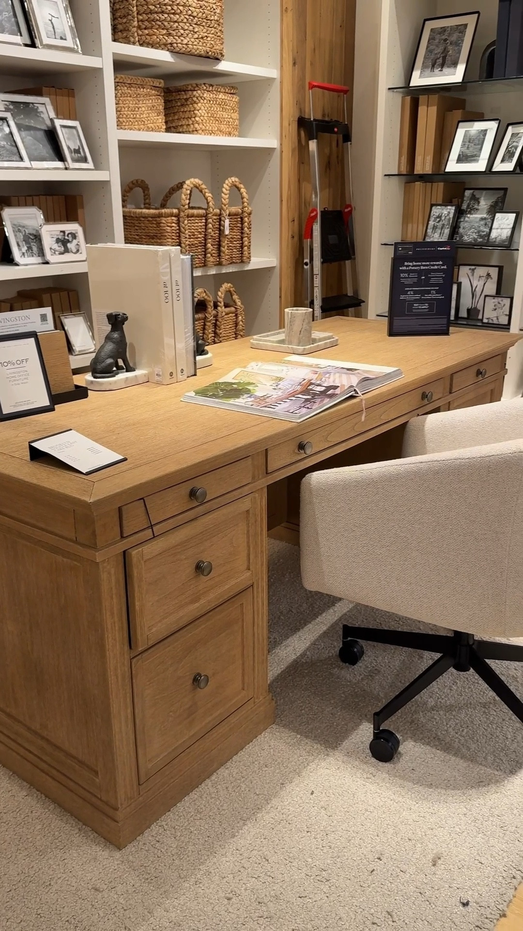 Traditional design meets everyday function 🤎 The Livingston Executive Desk from Pottery Barn not only looks stunning but also delivers on spacious storage! With deep drawers, thoughtful compartments, and classic craftsmanship, it’s the perfect anchor for a polished home office. 🖊️✨ A timeless investment piece you’ll enjoy for years—plus I’ve linked coordinating furniture + other desk options to complete the look! 🖥️ #PotteryBarn #HomeOffice #ClassicDesign 

#LTKHome #LTKSaleAlert #LTKFallSale