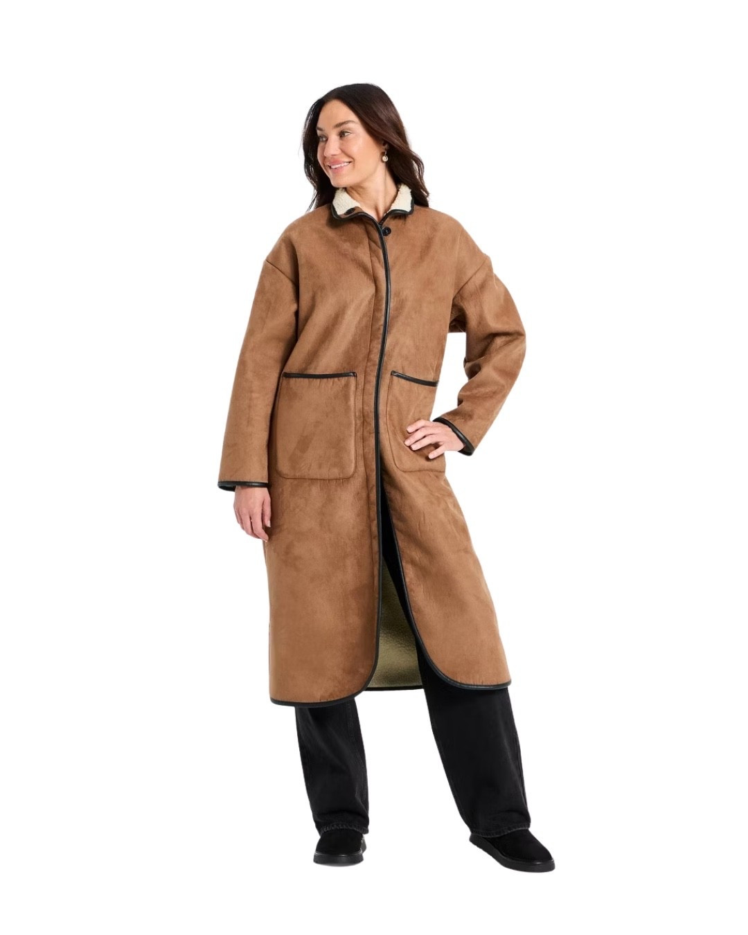 Women's Faux Suede Long Coat

#LTKSeasonal #LTKSpringSale #LTKSaleAlert