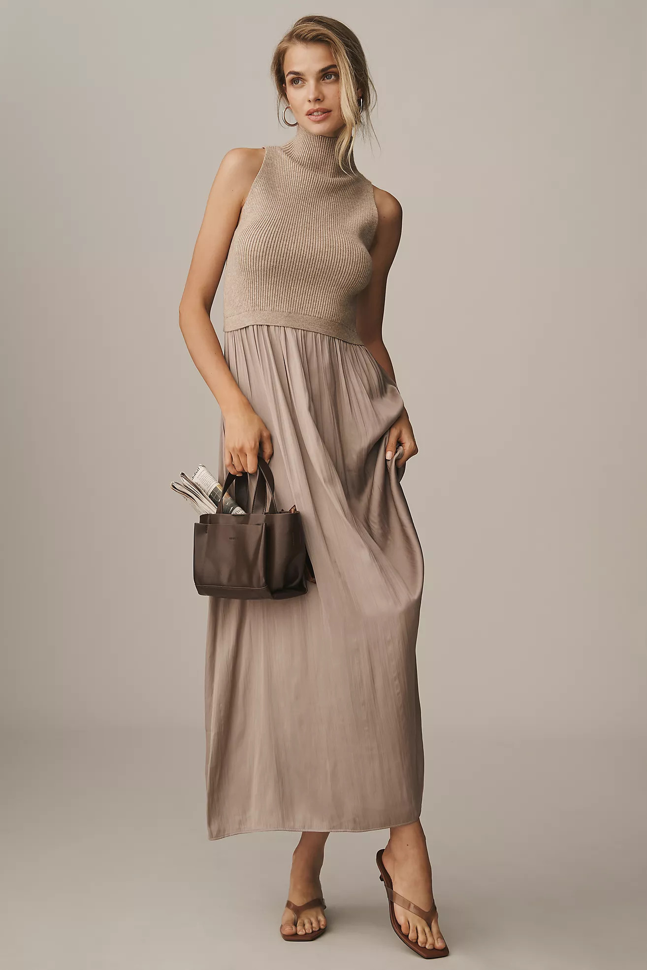 The Thea Sleeveless Twofer Maxi Dress | Anthropologie (US)