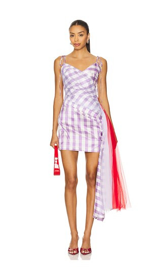 Plaid Mini Dress in Purple | Revolve Clothing (Global)