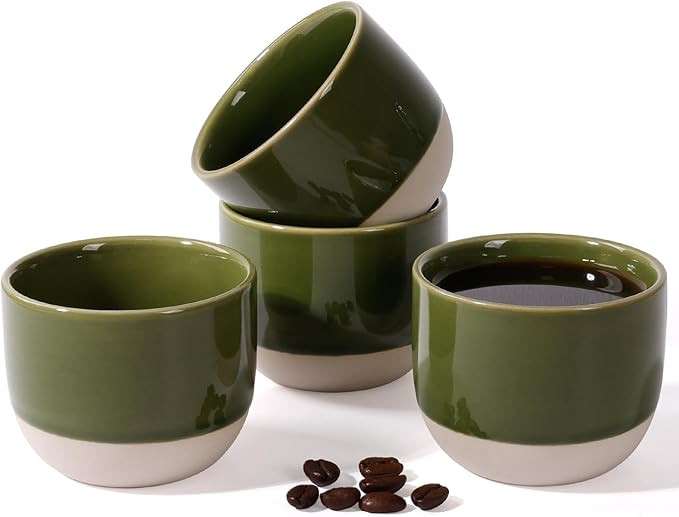 Ceramic Espresso Cups Set, Espresso Coffee Mugs, Special Glazed Demitasse Cups Expresso Coffee Cu... | Amazon (US)