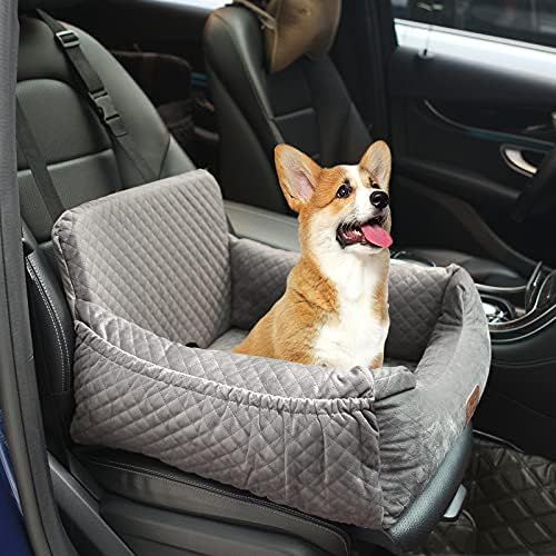 Amazon.com : Dog Car Seat Pet Booster Seat with Pocket for Small and Medium Dogs Under 35 lbs Tra... | Amazon (US)