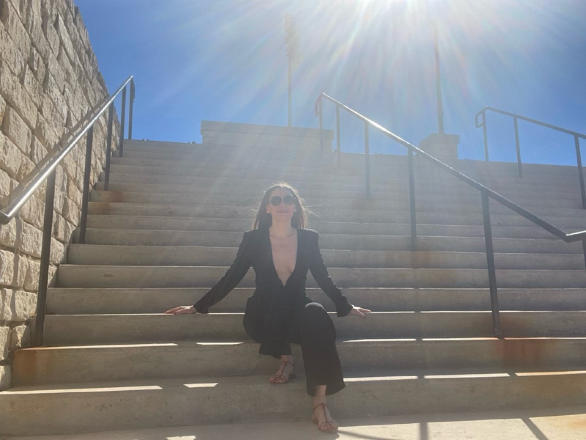 A bit of jumpsuit (don’t be afraid to plunge!) and a bit of cage sandals (so chic!) and a LOT of lighting #investmentpiece 

#LTKSeasonal #LTKover40 #LTKstyletip