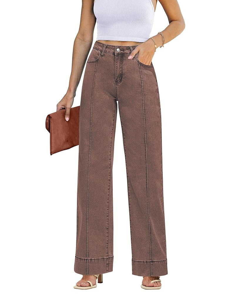 luvamia Wide Leg Jeans for Women Trendy High Waist Straight Leg Baggy Jeans Stretchy Denim Pants ... | Amazon (US)