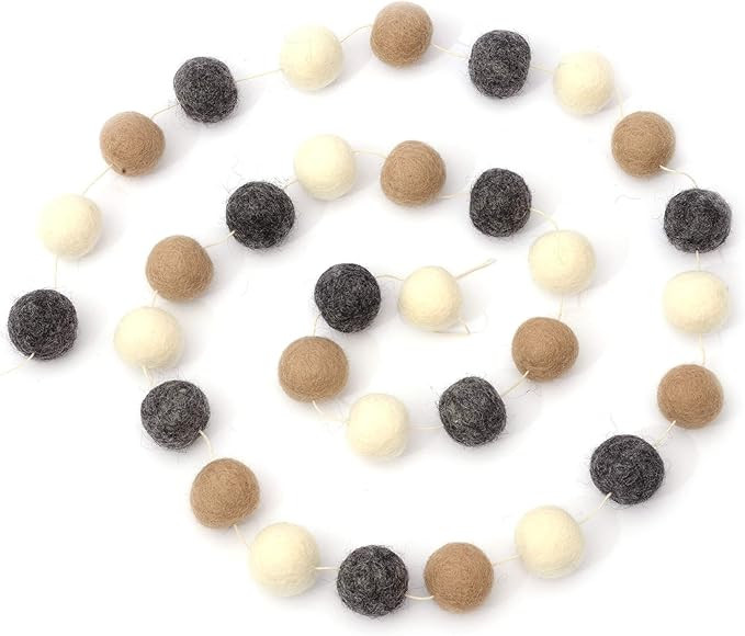 Glaciart One Christmas Decoration Felt Ball Garland - Decor for Christmas, Birthday, Wedding Part... | Amazon (US)