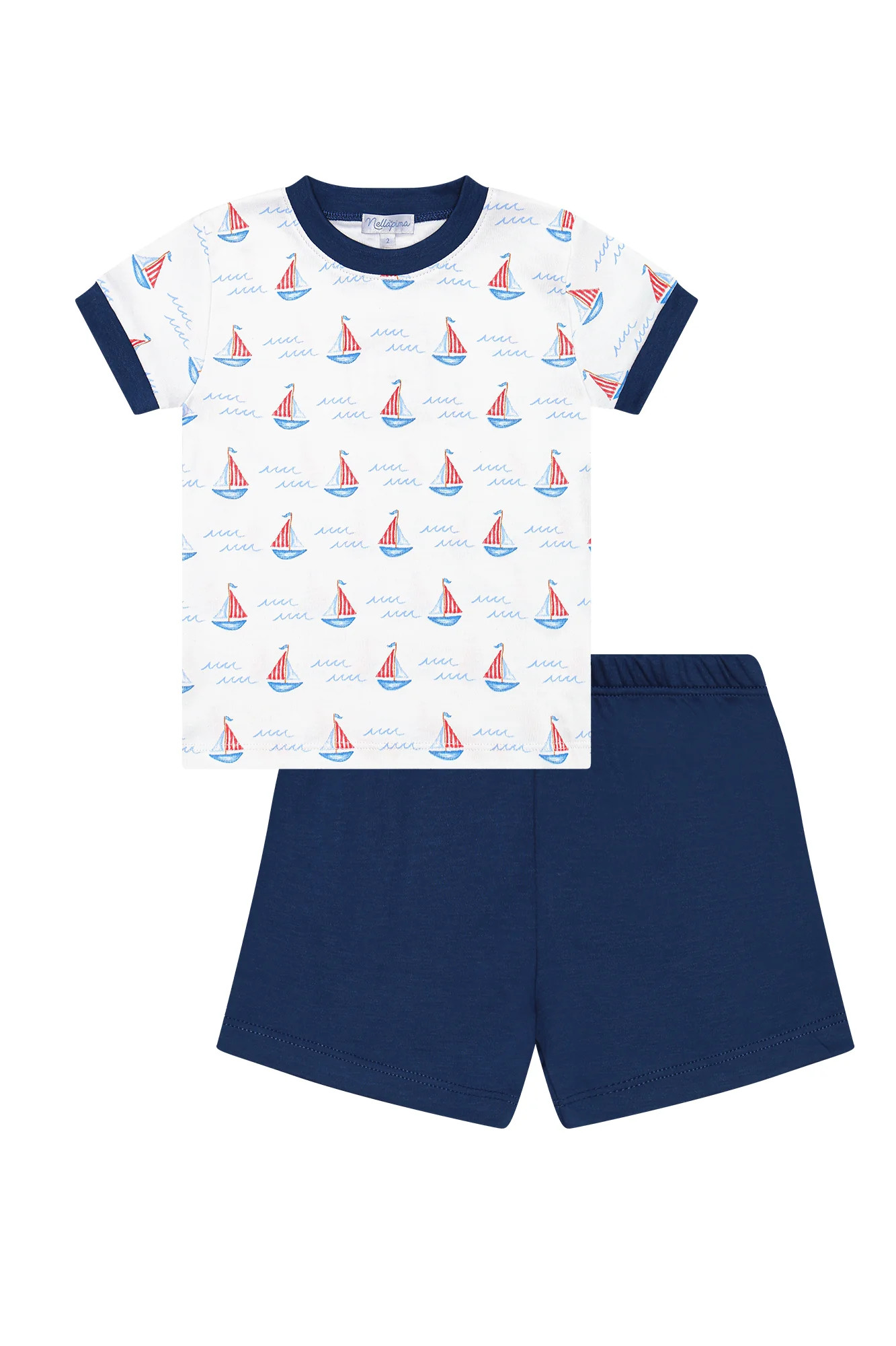 Nellapima SAILBOATS BOY SHORT SET | Persnickety