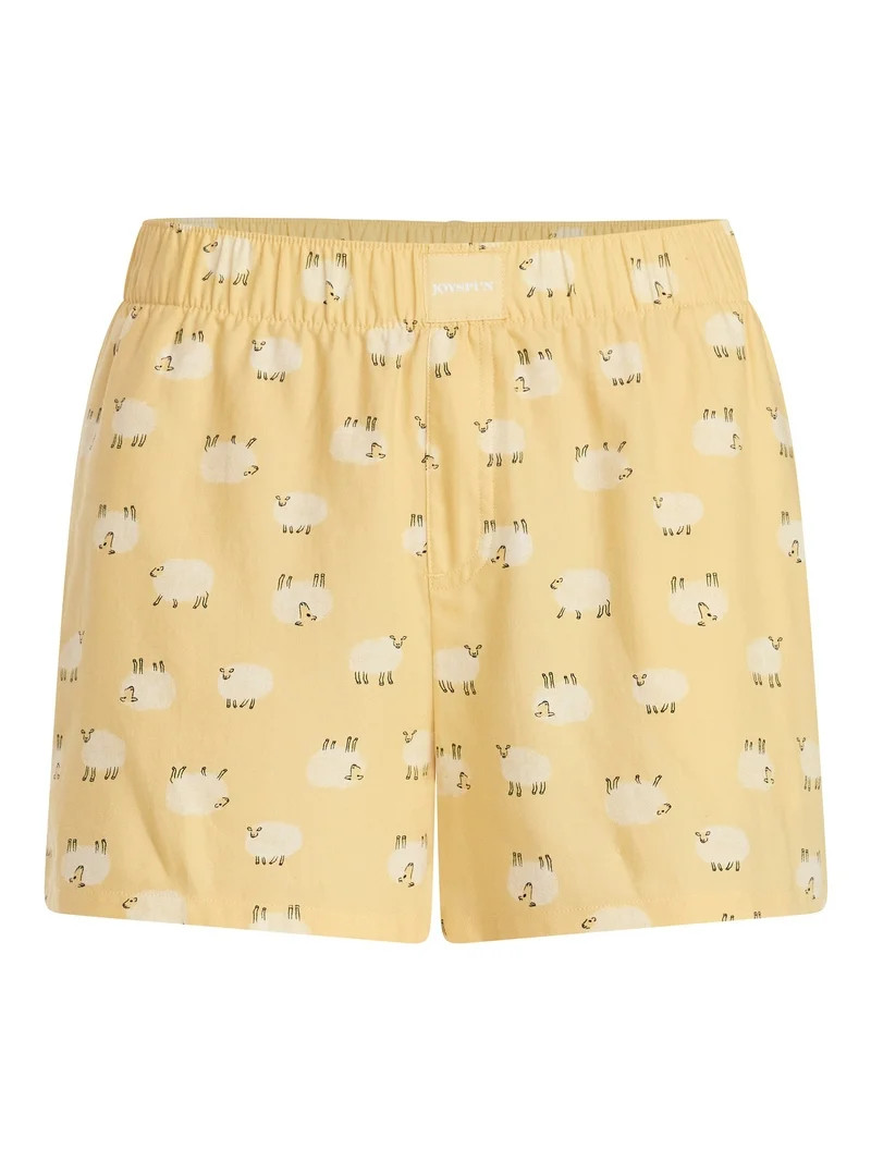 Joyspun Women's Woven Pajama Boxer Shorts, 3'' Inseam, Sizes XS-3X | Walmart (US)