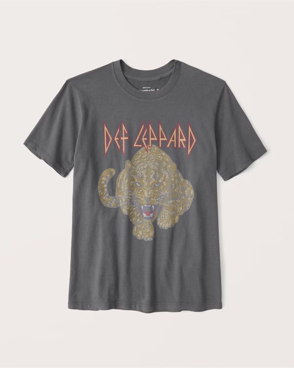 Women's Def Leppard Relaxed Graphic Tee | Women's New Arrivals | Abercrombie.com | Abercrombie & Fitch (US)