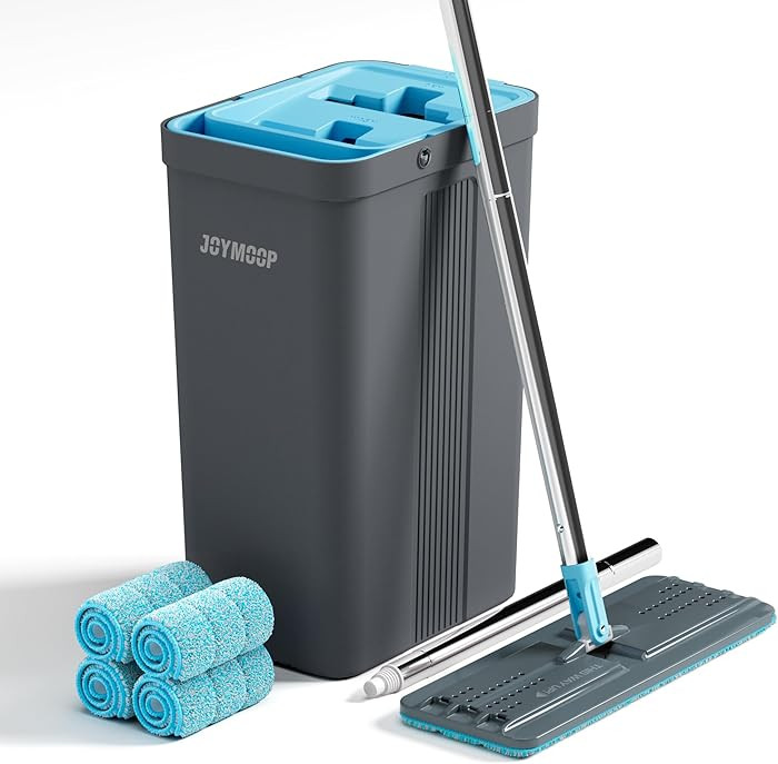 JOYMOOP Mop and Bucket Set with Wringer, Mops for Floor Cleaning, Wall Mop Cleaner with Long Hand... | Amazon (US)