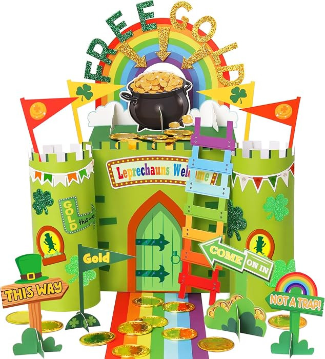 RINOLY Leprechaun Trap Kit for Kids,Catch a Leprechaun Trap for Kids,St. Patrick's Day Decoration... | Amazon (US)