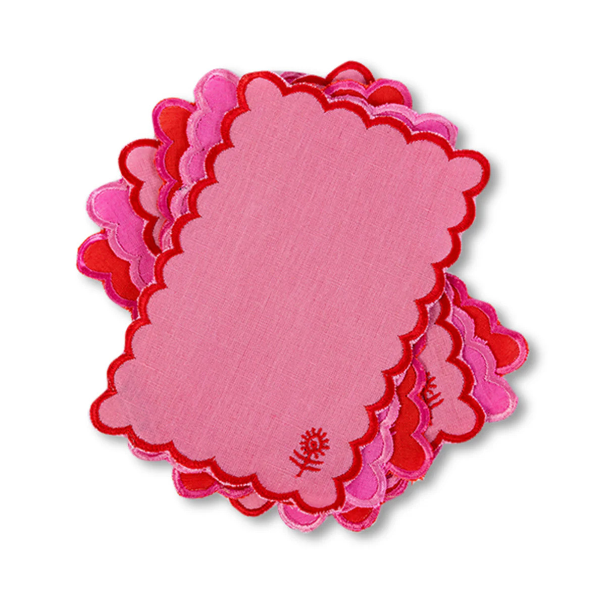 Furbish Studio - Icon Linen Cocktail Napkins S/6 - Pinks/Reds | Furbish Studio