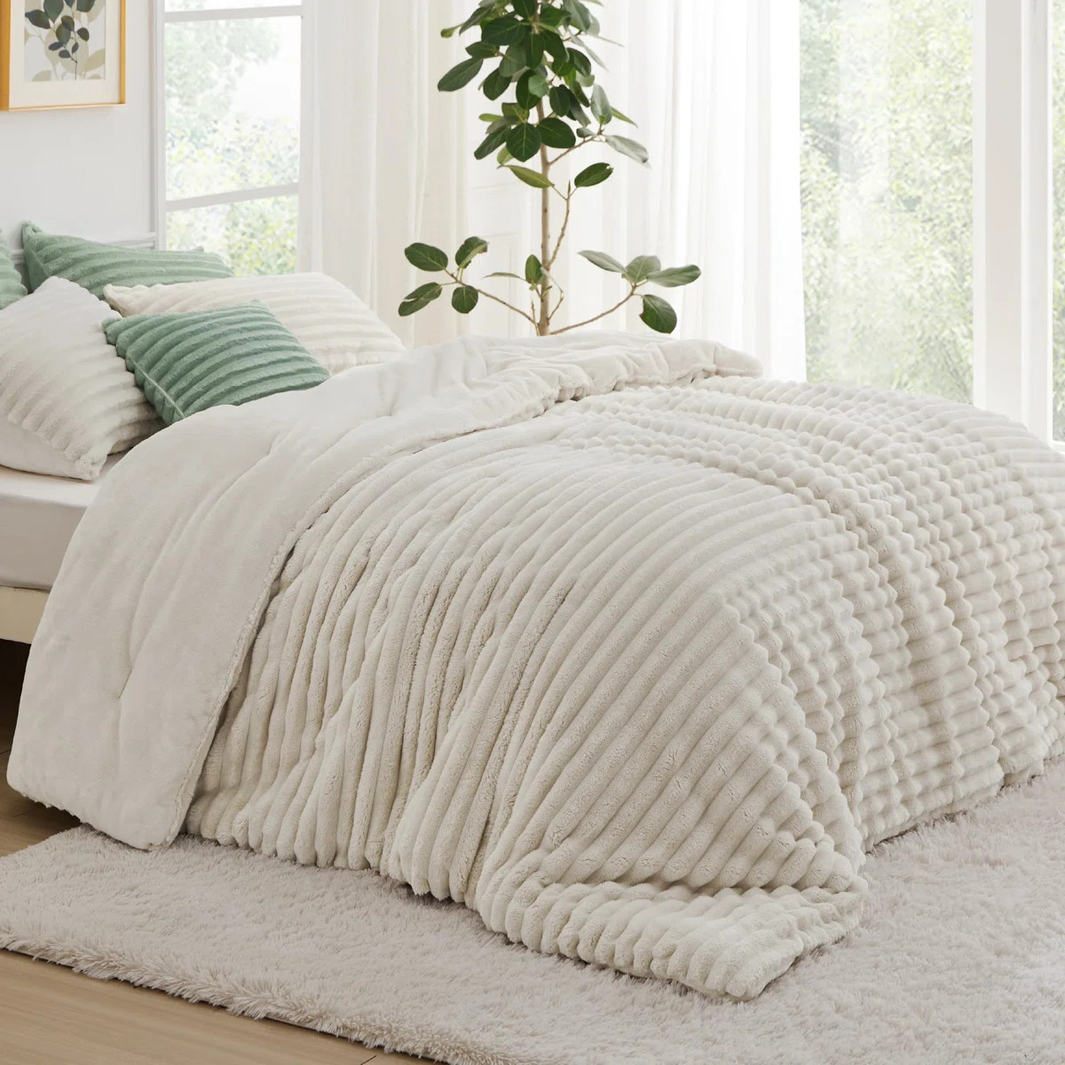 Bedsure Super Soft Fluffy Comforter Set | Wayfair North America