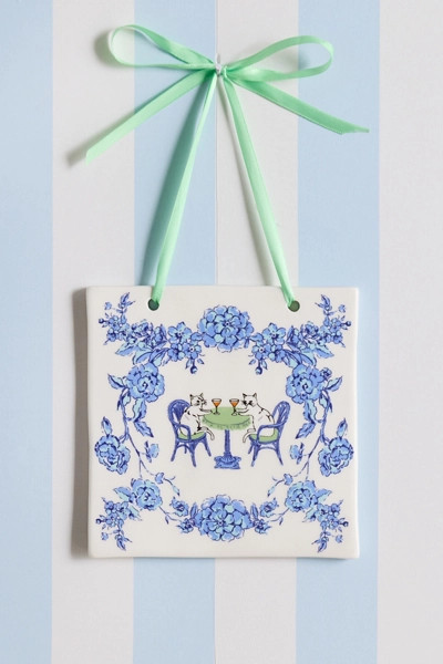 Tea Party Ceramic Hanging Wall Tile | Urban Outfitters (US and RoW)