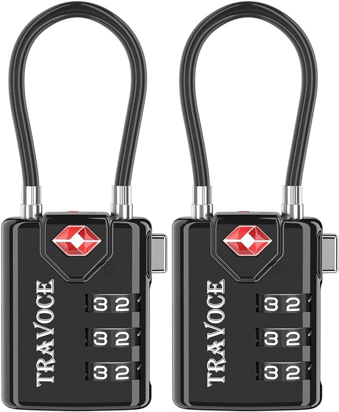 TSA Approved Luggage Locks, Travel Locks Which Also Work Great as Gym Locks, Toolbox Lock, Backpa... | Amazon (US)