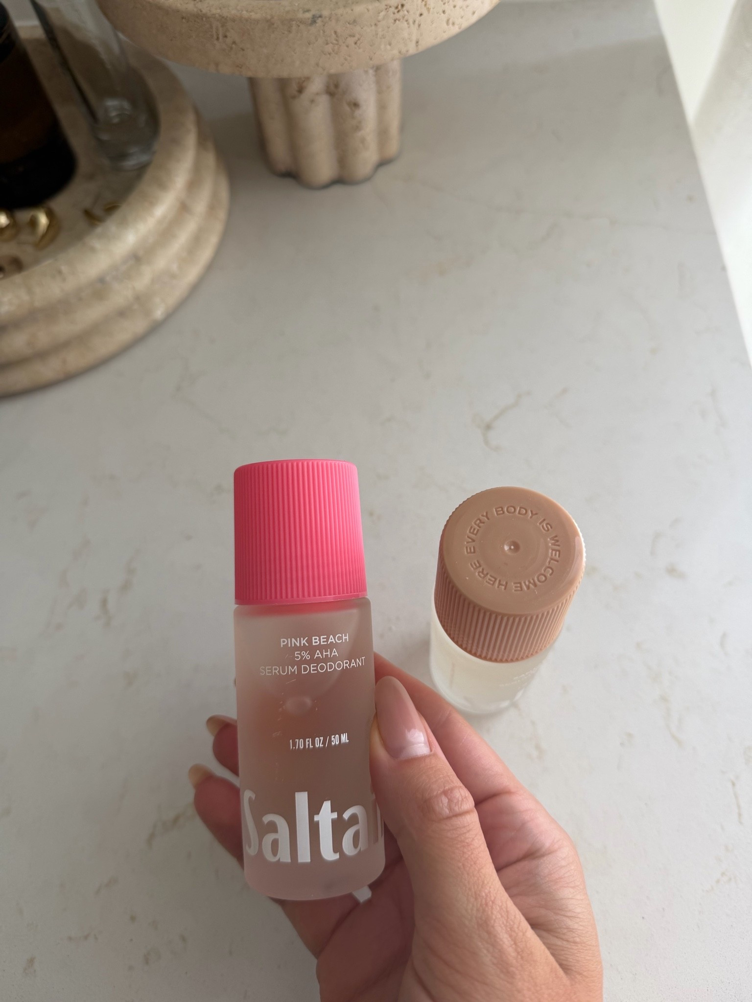 Natural deodorant that goes on clear and dries clear and doesn’t get your clothing dirty! Tested it by putting it on prior to working out and it definitely worked! I still sweat a lot but I didn’t smell!💪

#LTKselfcare