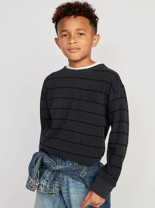 Long-Sleeve Thick-Knit Pocket T-Shirt for Boys | Old Navy (US)