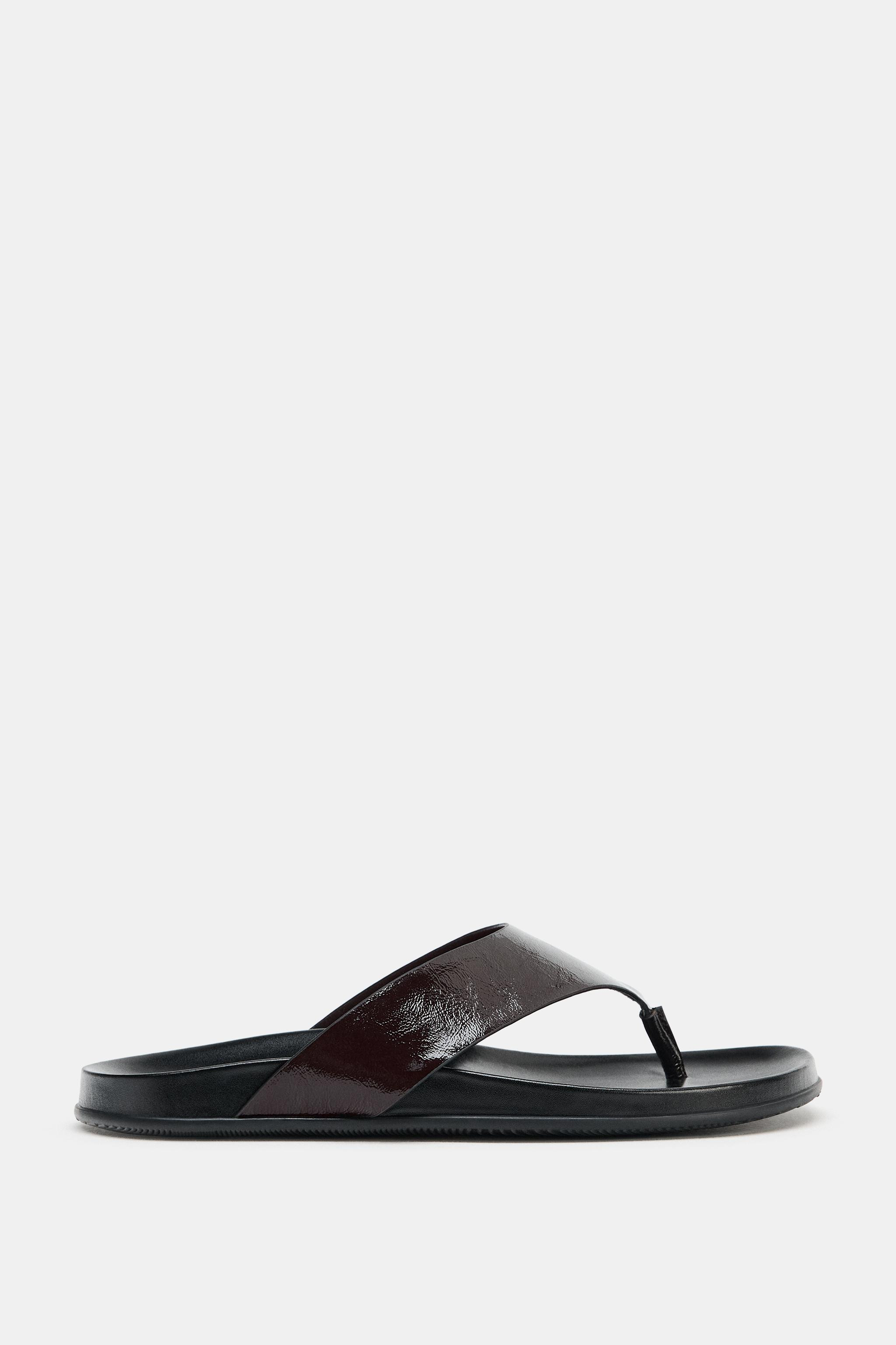 LEATHER STRAPPY SANDALS | Zara IT
