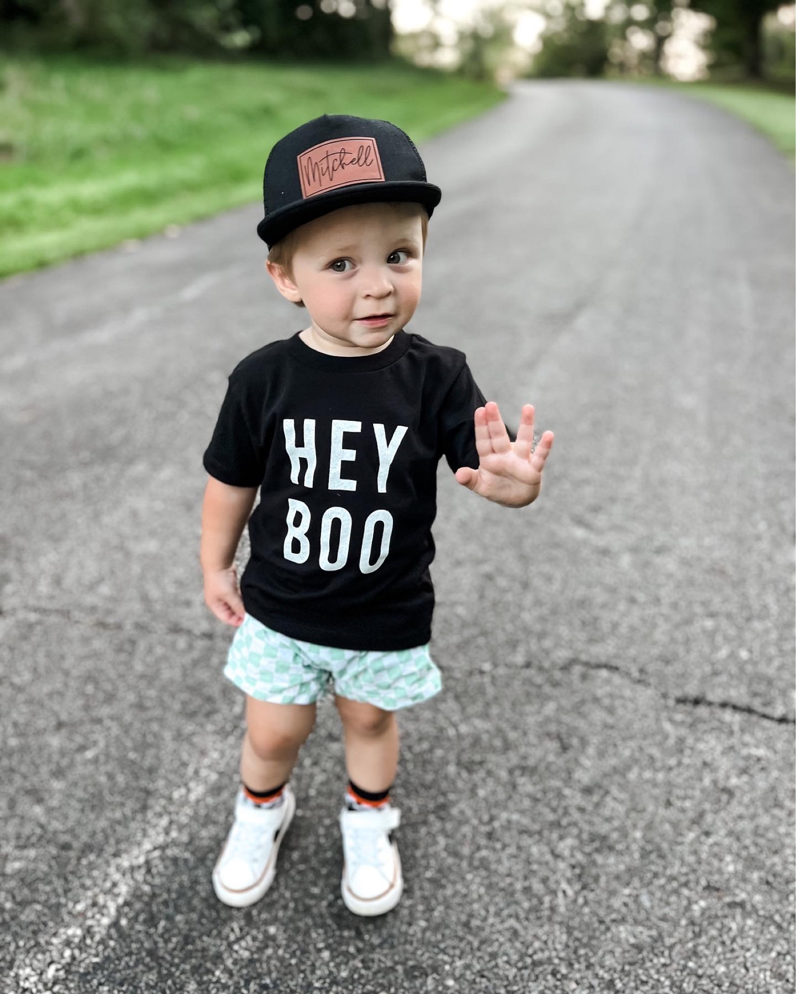 #briarandsphinx #truckerhat #toddlerfashion #snapback

T-Shirt: 97 Design Co (Mitchell)
Shorts: Brix + Beck (Mitchell15)
Socks: KickinItUp Socks