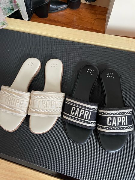 Dior dupe sandals from Target 
St Tropez Capri 

#LTKfindsunder50 #LTKshoecrush