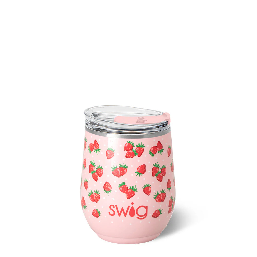 Strawberry Shortcake Stemless Wine 12oz | Swig Life