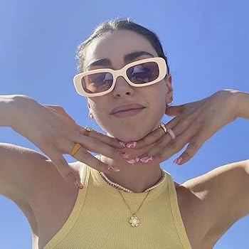 4 Pieces Retro Sunglasses Vintage Sunglasses Small Square Rectangle 90s Glasses Trendy Y2K for Wo... | Amazon (US)