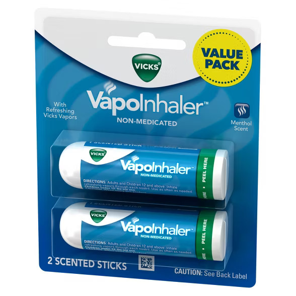 Vicks VapoInhaler Non-Medicated Portable Nasal Inhaler - 2ct | Target