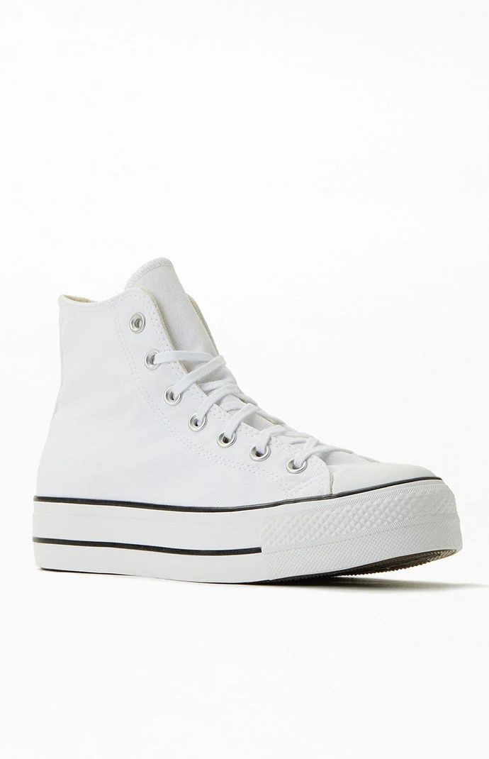 Converse Womens White Chuck Taylor Platform High Top Sneakers size 6.5 | PacSun